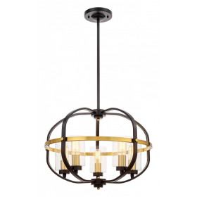 Люстра на штанге LUMINA DECO Monterey LDP 1141-5 BK+MD