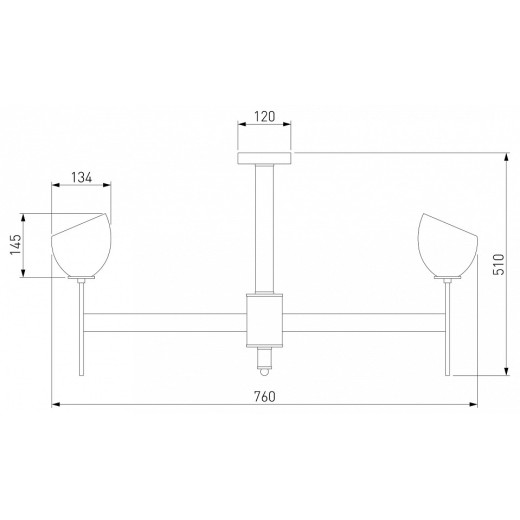Люстра на штанге Eurosvet Arrista 60130/8 латунь Smart