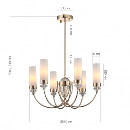 Люстра на штанге ST-Luce Elegra SL1402.253.06