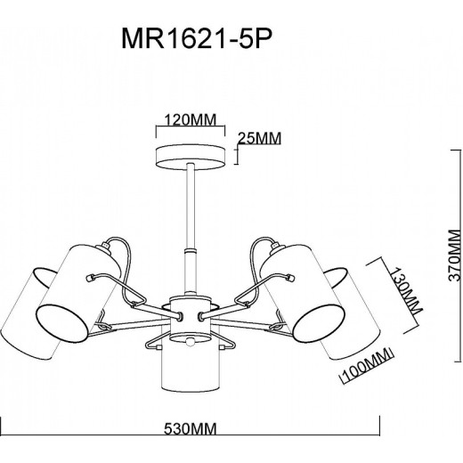 Люстра на штанге MyFar Sara MR1621-5P