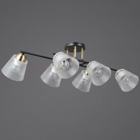 Люстра на штанге ILLUMICO IL0845 IL0845-6CSQ-25BKAB ELITE