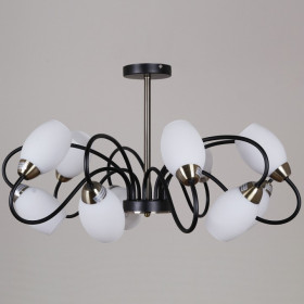 Люстра на штанге 01270-1 01270-0.3-10B BK+AB