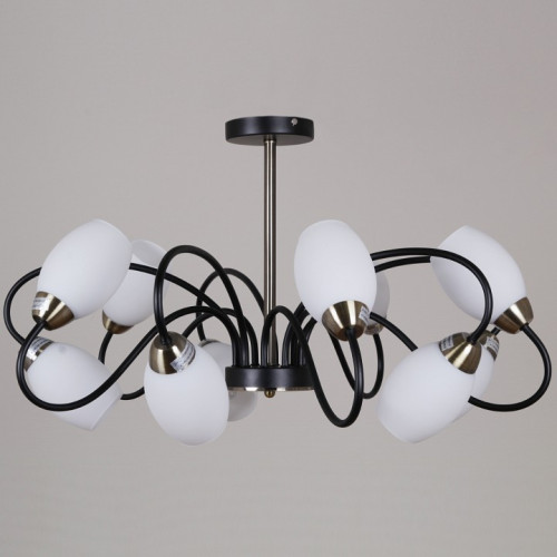 Люстра на штанге 01270-1 01270-0.3-10B BK+AB