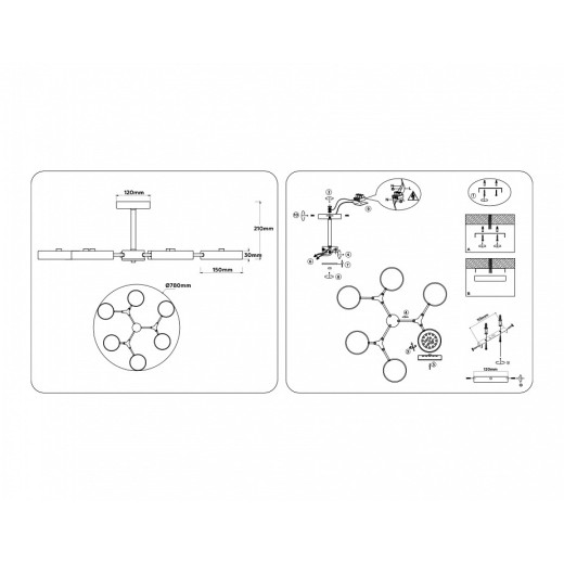 Люстра на штанге Ambrella Light FL FL516334