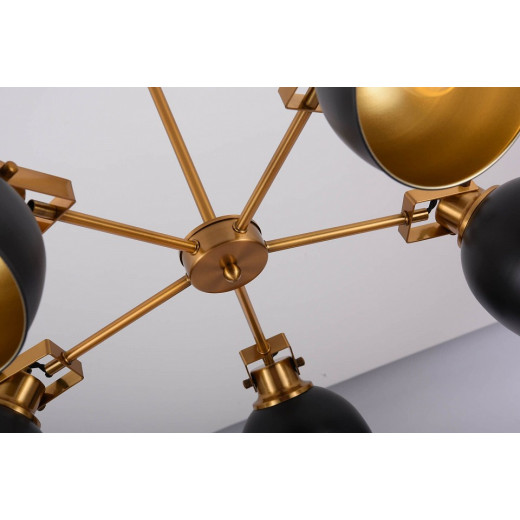 Люстра на штанге LUMINA DECO Belmonti LDP D017-5 BK