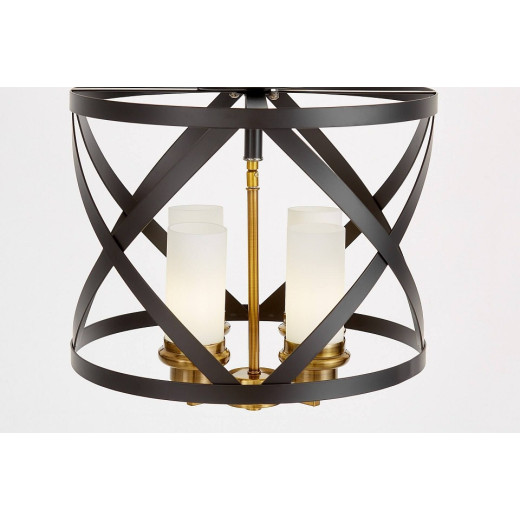 Люстра на штанге LUMINA DECO ASTILA LDP 1242-4 BK+MD