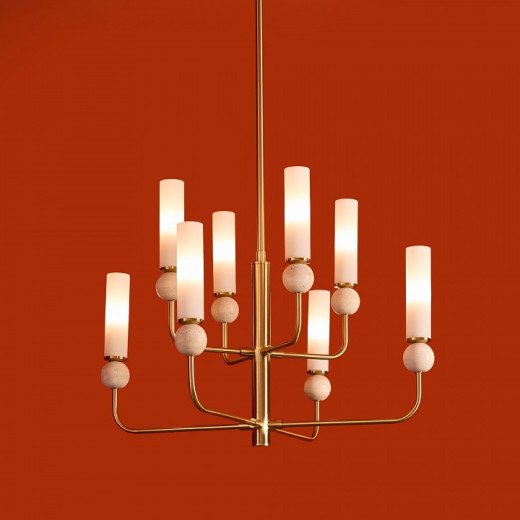 Люстра на штанге Freya Sunspot FR5482CL-08BS