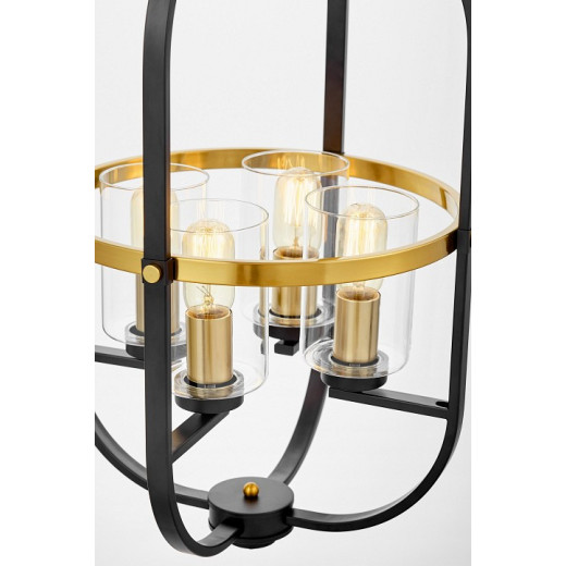 Люстра на штанге LUMINA DECO Monterey LDP 1141-4 BK+MD