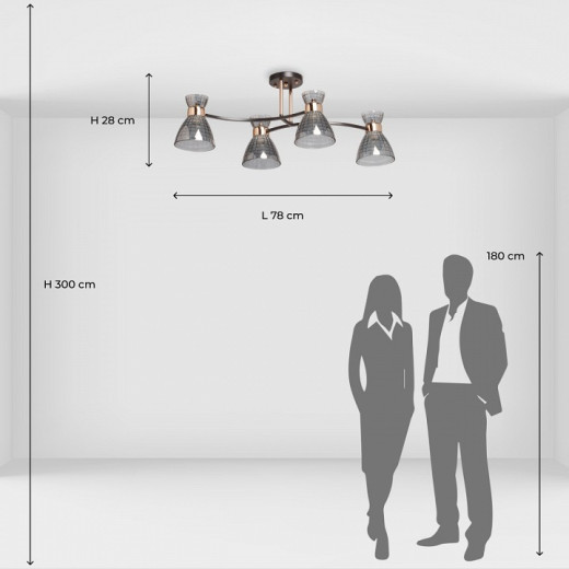 Люстра на штанге De City Дэла 8 635015904