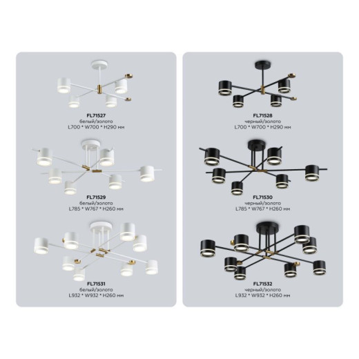 Люстра на штанге Ambrella Light FL FL71530
