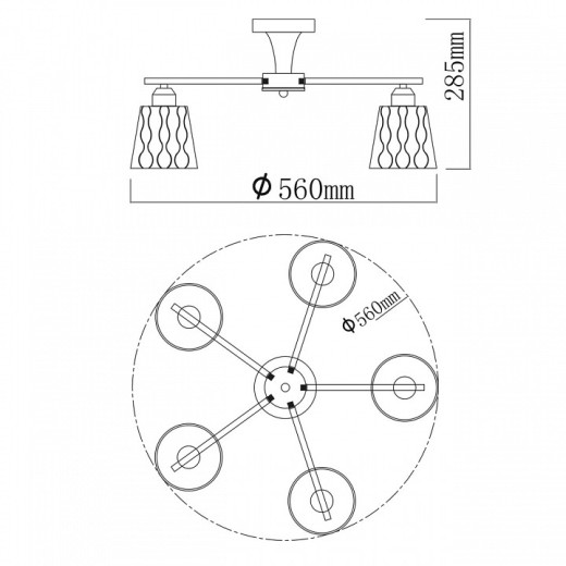 Люстра на штанге De City Вита 220013005