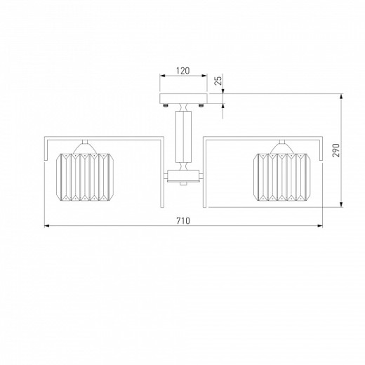 Люстра на штанге Eurosvet April 10126/5 золото/прозрачный хрусталь Strotskis Smart