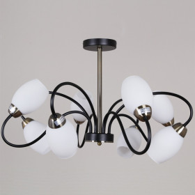 Люстра на штанге 01270-1 01270-0.3-08B BK+AB