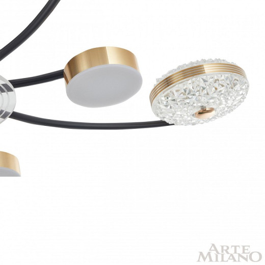 Люстра на штанге Arte Milano Ferrara-72069 279169/4+4 BK/GD