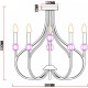Люстра на штанге MyFar Lena MR1891-5C