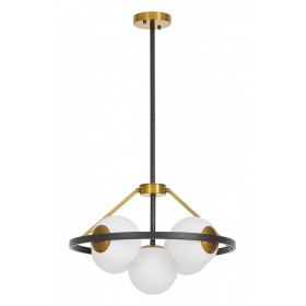 Люстра на штанге LUMINA DECO Donzano LDP 8034-5 BK+WT