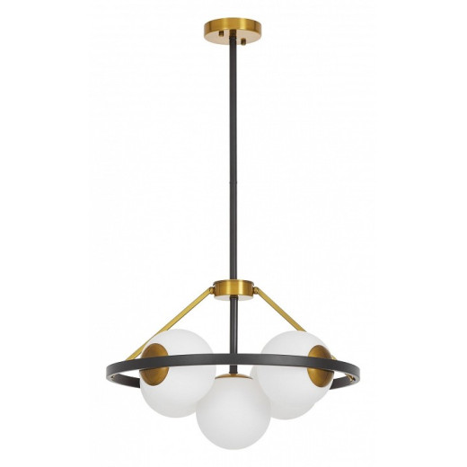 Люстра на штанге LUMINA DECO Donzano LDP 8034-5 BK+WT