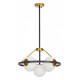 Люстра на штанге LUMINA DECO Donzano LDP 8034-5 BK+WT