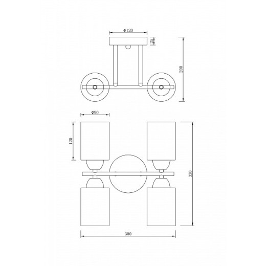 Люстра на штанге Freya Glow FR5129PL-04B