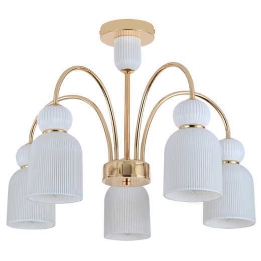 Люстра на штанге Indigo LUCEA 13042/5R Gold