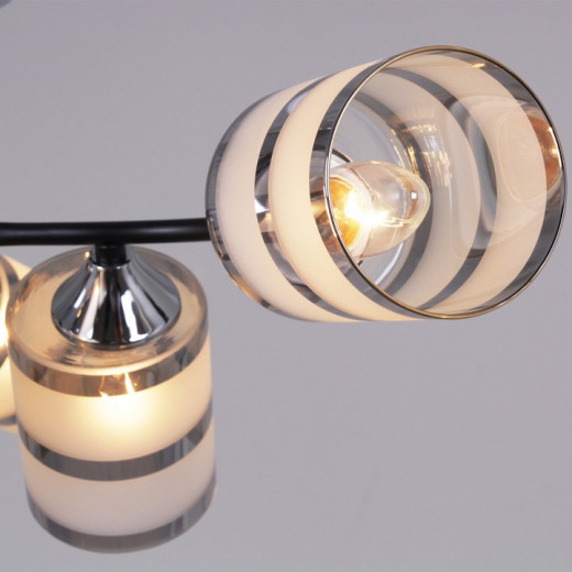 Люстра на штанге  45360-0.3-06 BK+CR