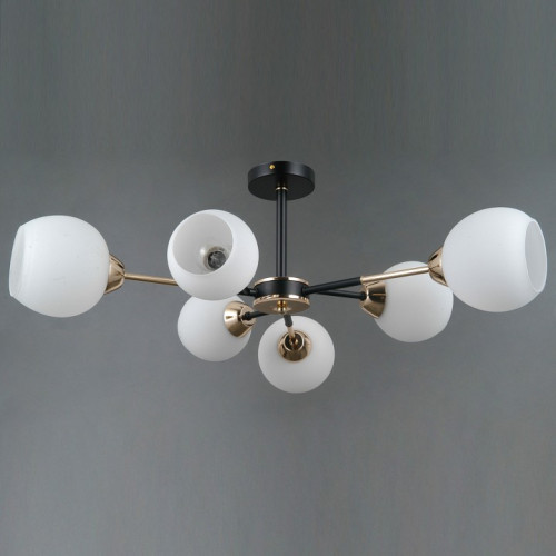 Люстра на штанге ILLUMICO LIBRA IL0715-6CSQ-24 BK GD LIBRA