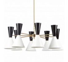 Люстра на штанге Imperiumloft Cairo Chandelier 8 Arm Black And White 144399-22
