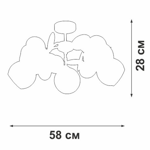 Люстра на штанге Vitaluce V2058 V2058-0/5PL