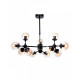 Люстра на штанге LUMINA DECO Zodiak LDP 160-12 BK+TEA