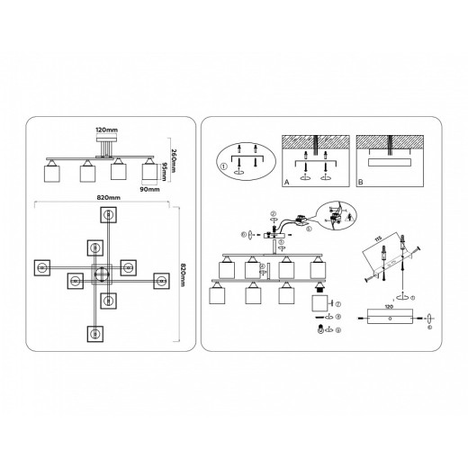 Люстра на штанге Ambrella Light TR TR303043