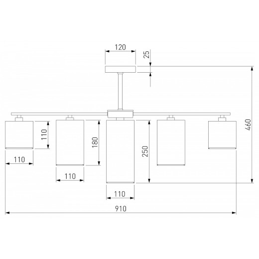 Люстра на штанге Eurosvet Pastel 60151/7 хром
