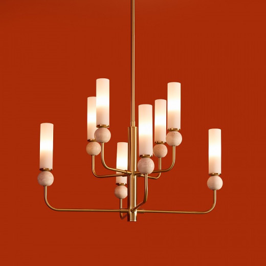 Люстра на штанге Freya Sunspot FR5482CL-08BS