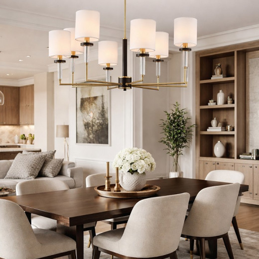 Люстра на штанге ST-Luce BLACK+BRASS SL1404.303.08