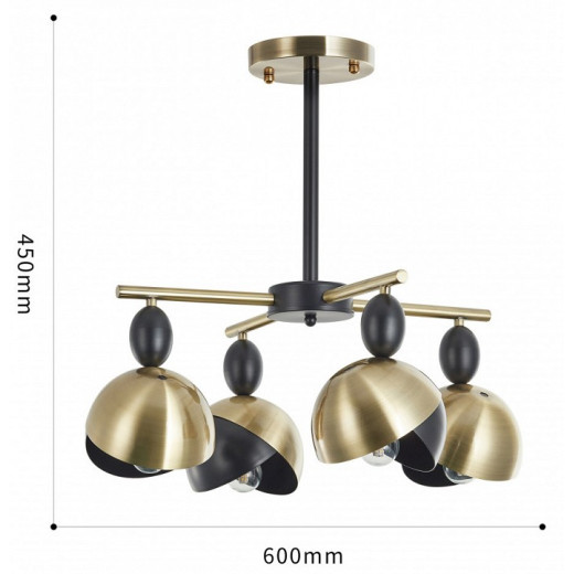 Люстра на штанге Arte Milano Neapolis-71307 271307/4 BK/GD