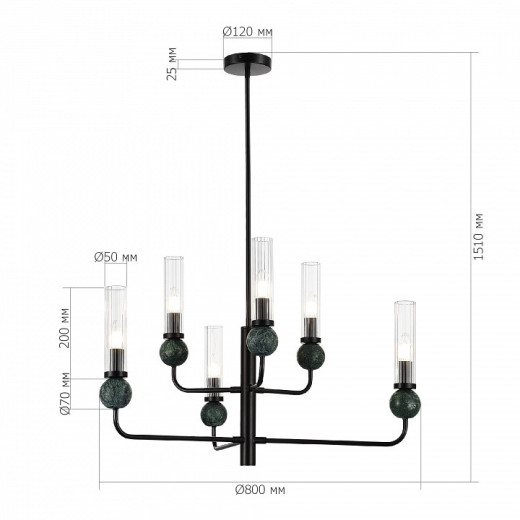 Люстра на штанге ST-Luce MEDEA SL1244.403.06