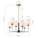 Люстра на штанге ST-Luce BLACK+BRASS SL1404.303.06