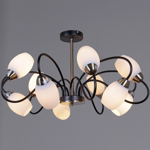 Люстра на штанге 01270-1 01270-0.3-10B BK+AB