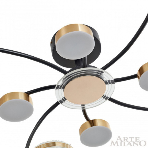 Люстра на штанге Arte Milano Ferrara-72069 279169/4+4 BK/GD