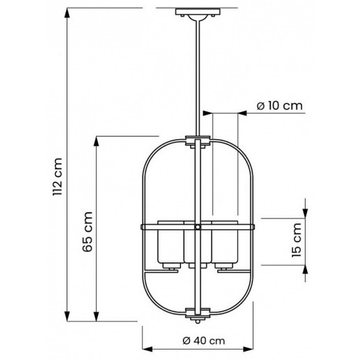 Люстра на штанге LUMINA DECO Monterey LDP 1141-4 BK+MD