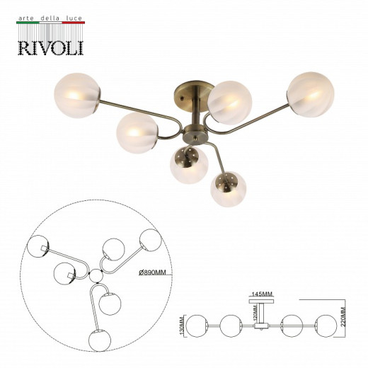 Люстра на штанге Rivoli Pestilentia Б0054859