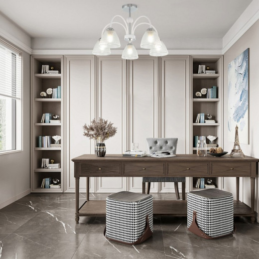 Люстра на штанге Arte Milano Napoli-321410 321410/5 CR+WH