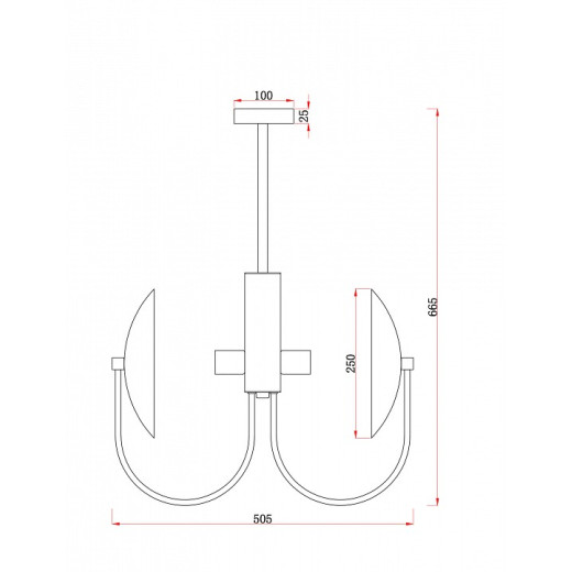 Люстра на штанге Freya Ellipse FR5320PL-04B