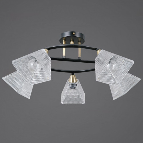 Люстра на штанге ILLUMICO IL0850 IL0850-5CSQ-25BKAB ELITE