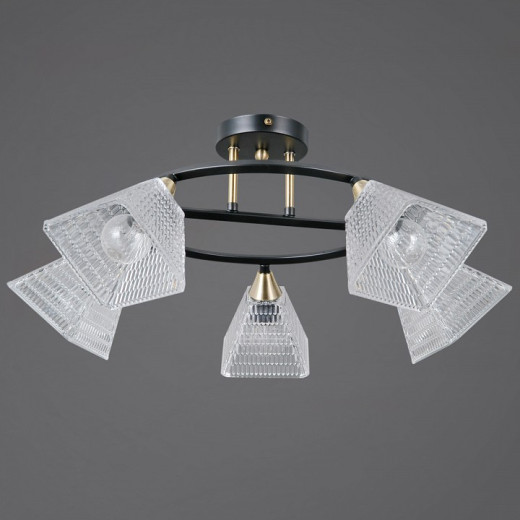 Люстра на штанге ILLUMICO IL0850 IL0850-5CSQ-25BKAB ELITE