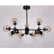Люстра на штанге LUMINA DECO Zodiak LDP 160-12 BK+TEA