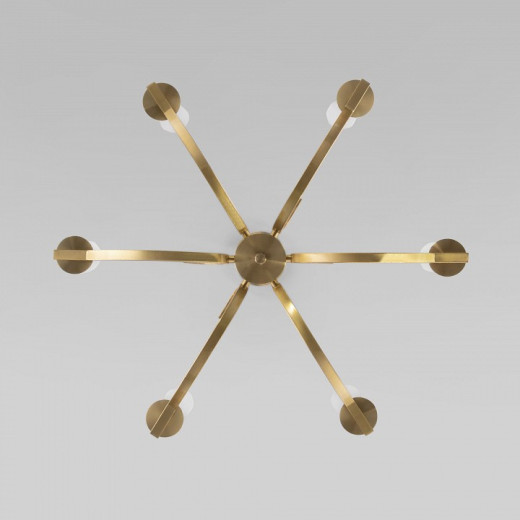 Люстра на штанге Eurosvet Rosher 60141/6 латунь