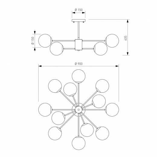 Люстра на штанге Eurosvet Adaline 502002/12