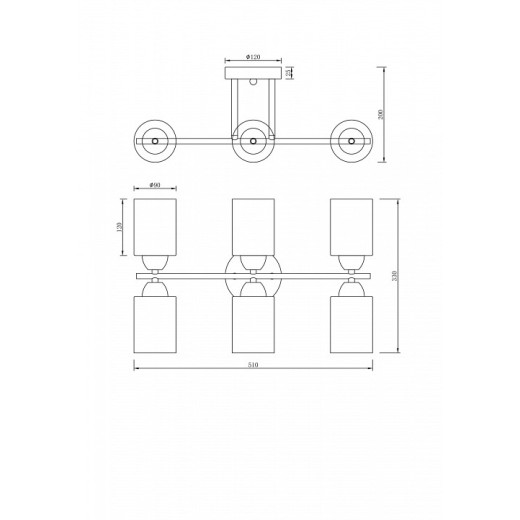 Люстра на штанге Freya Glow FR5129PL-06B