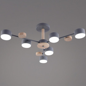 Люстра на штанге 03758-0.3-06 GREY+WOOD GX53