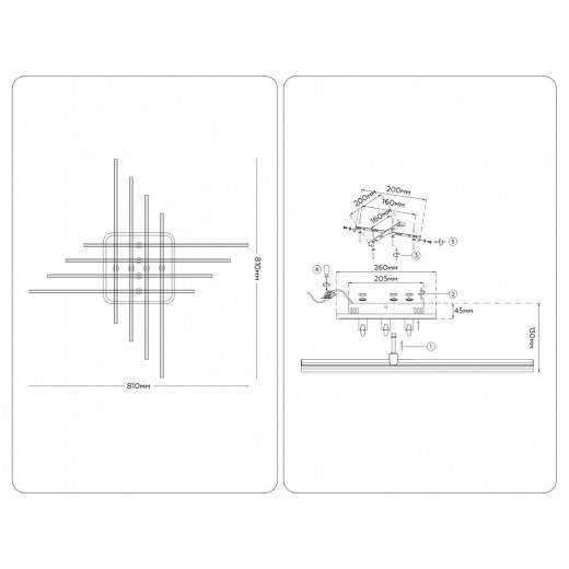Люстра на штанге Ambrella Light COMFORT FL6262